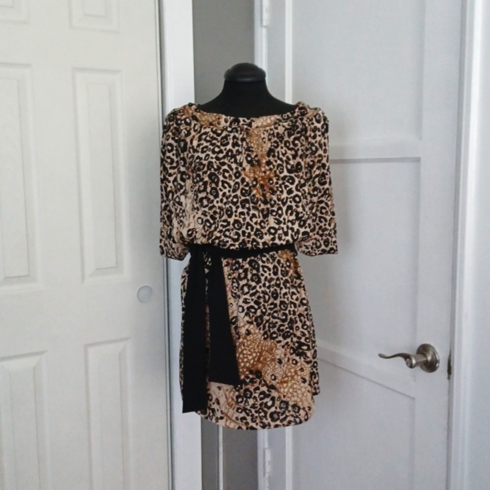 J f W animal print mini-dress